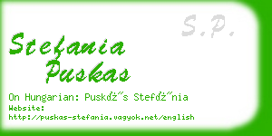 stefania puskas business card